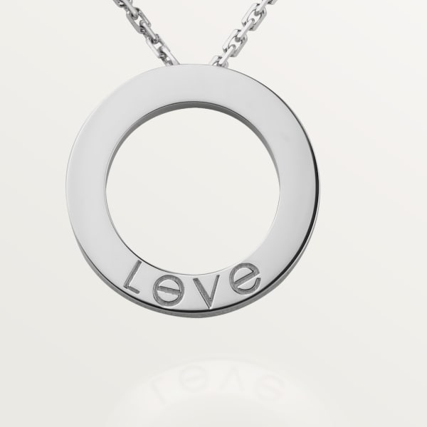 Love necklace, 3 diamonds White gold, diamonds