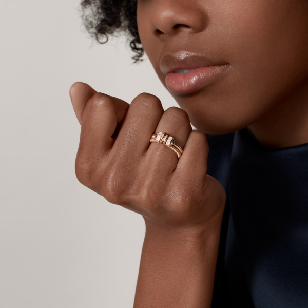 Ecrou de Cartier ring, diamond Rose gold, diamonds