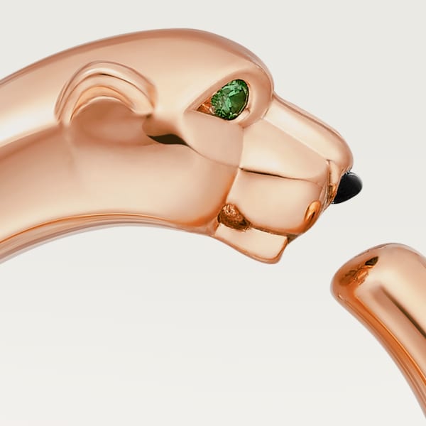 Panthère de Cartier ring, small model Rose gold, tsavorite garnets, onyx