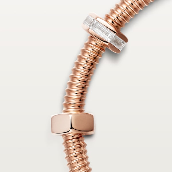 Ecrou de Cartier bracelet, diamonds Rose gold, diamonds