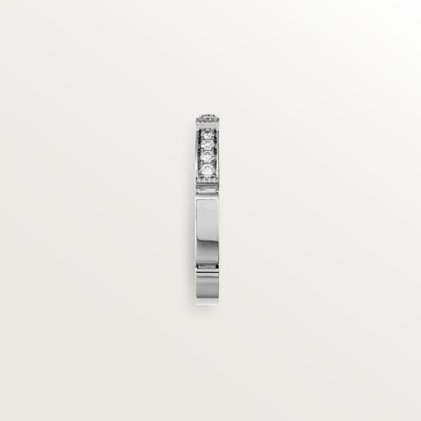 Maillon Panthère wedding ring, semi-paved White gold, diamonds
