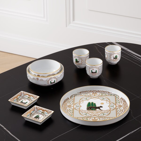 一套兩個 Panthère de Cartier 碗 陶瓷