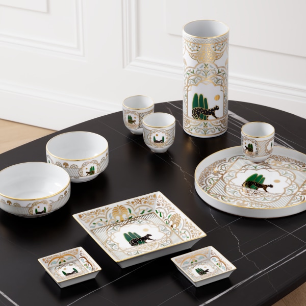 一套兩個 Panthère de Cartier 碗 陶瓷