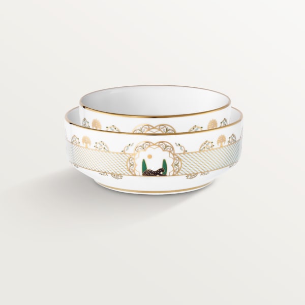 一套兩個 Panthère de Cartier 碗 陶瓷